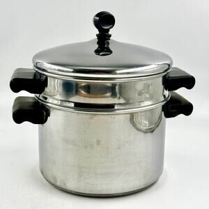 FARBERWARE Vintage 3 QT Stainless Steel Stockpot and Steamer w Lid QQ16c
